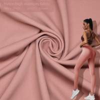 Tela de punto de spandex al por mayor de calidad, colores en stock, jersey para ropa deportiva de yoga, muestra gratuita, tela de punto elástica en cuatro direcciones