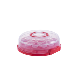 Trasportino per torta rotondo da 10 pollici senza BPA con inserti per uova e cupcake diavolati - Product Image 2