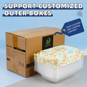 アメリカンスタイルラミネートフィルムランチボックス特注ロゴとデザインアウターパッケージ個人用食事準備容器 - Product Image 5