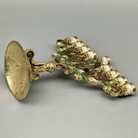 Ménorah décorative traditionnelle en émail, fleur peinte à la main, décoration juive pour la maison, finition en étain de haute qualité, étoile de David pour Hanouka