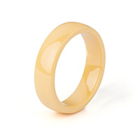 Gostar Hommes et Femmes En Stock Simple Doigt Bijoux 6mm Haute Tactile Blanc Noir Jaune Vert Blanc Core Bague En Céramique