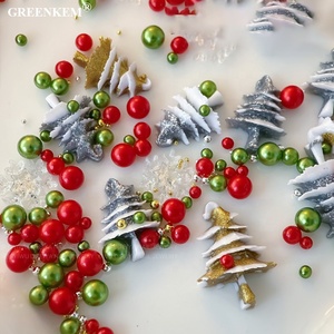 6 Grille Boîte De Noël Charme Pour Ongles Arbre Flocon De Neige <span class=keywords><strong>Forme</strong></span> 3D Résine Conception De Vacances Festive Nail Art Décoration - Product Image 4