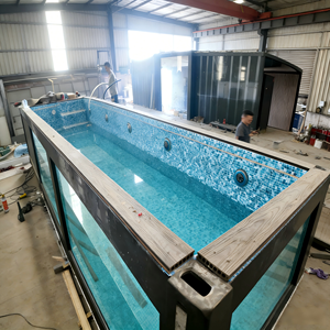 Piscine modulaire extensible en conteneur, bassin à poissons, design moderne personnalisable, pour extérieur et intérieur, facile à installer, pour bureau, bâtiment, chambre - Product Image 2