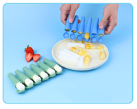 Moules à sucettes glacées en silicone YDS Moules à glaçons pour enfants, tubes à sucettes glacées réutilisables avec couvercles Conception sans goutte parfaite pour les bâtonnets de yaourt