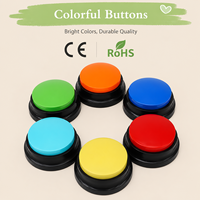 Bouton vocal enregistrable pour chien, bouton d'enregistrement vocal pour l'entraînement des animaux de compagnie, produits pour animaux, logo personnalisé, fabrication OEM, certifié CE RoHS EMC