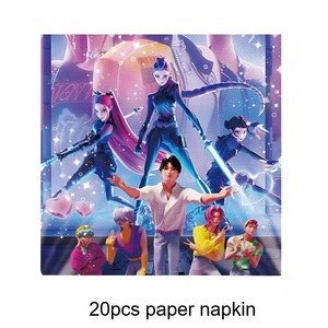 Nouveauté KPop Demon Hunters Décoration de fête d'anniversaire Gobelets Serviettes Nappe Assiette Baby Shower Fournitures de fête Articles de fête - Product Image 3