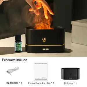 Flame Aroma Diffuser 2024 New Products Creative USB Desktop Candle Light Aroma Diffusor With Night Light Aroma Diffuser