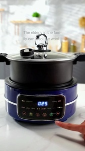 Nuevo diseño 4L olla caliente de Acero Inoxidable Horno freidora de aire 4 en 1 Cocina eléctrica doméstica multifunción para cocinar estofado y freír - Product Image 3