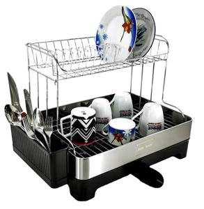 Organizador <span class=keywords><strong>de</strong></span> almacenamiento, <span class=keywords><strong>escurridor</strong></span> <span class=keywords><strong>de</strong></span> <span class=keywords><strong>platos</strong></span> <span class=keywords><strong>de</strong></span> cocina <span class=keywords><strong>colgante</strong></span> <span class=keywords><strong>de</strong></span> Metal <span class=keywords><strong>de</strong></span> doble nivel - Product Image 1