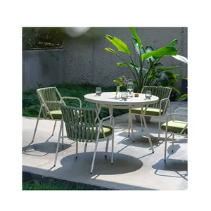 Economical Custom Design Garden Outdoor Dining Table And Chairs Garden Dining Round Table Set 4 Chairs