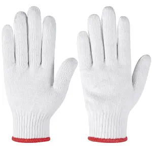 Chine vente en gros 30-60g/paires blanc coton tricoté main gant Guante sécurité gants de travail