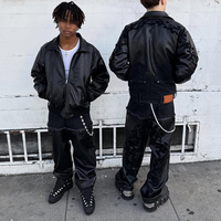 YSJY Fabrication sur mesure de vestes à manches longues, pantalons, uniformes pour les travailleurs de l'automobile, combinaison de course en cuir, ensemble veste et pantalon en cuir pour hommes