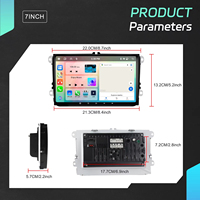 Podofo 6+128G 9" Autoradio Android avec Carplay sans fil, Android Auto, GPS, WIFI pour Volkswagen/VW/Skoda/Seat, vente en gros