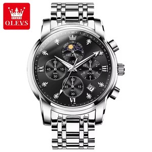 Moon Phase Men's Watches <b>Automatic</b> <b>Chronograph</b> Waterproof Luminous Classic Original Quartz Watches Man 3655 Watch Men - Product Image 1