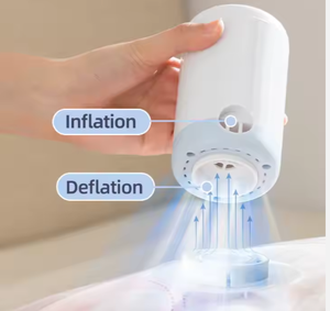 Bomba inflable para acampar al aire libre Bolsa de almacenamiento al vacío y anillo de natación Colchón de aire Bomba inflable Conjunto de accesorios - Product Image 1