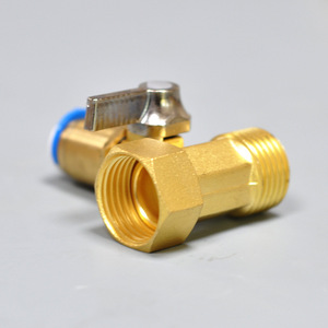 Raccord en T en cuivre pur avec robinet à bille et raccord rapide pour robinet de cuisine - Product Image 3