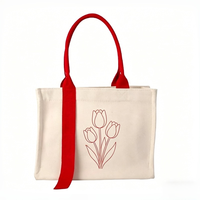 Sac fourre-tout en toile moyen pour femme, motif dessin animé, personnalisable avec logo, sac de shopping robuste
