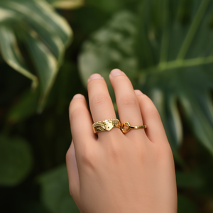 Fashion <b>Rings</b> PVD Gold Plated 316L Stainless Steel Sustainable Resistant Jewelry - Product Image 3