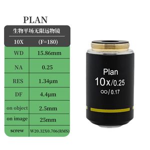 Olympus Biological Microscopes用カスタマイズ可能なブラックアクロマティックインフィニティ対物レンズ - Product Image 3