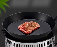 Ensemble de poêles à frire modernes en fonte antiadhésives 2L 3L avec poignée en acier inoxydable, compatibles cuisinière à gaz, ustensiles de cuisine écologiques