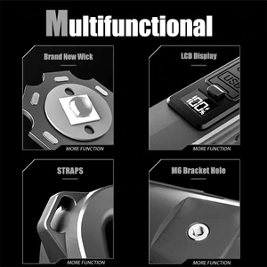 LCD hiển thị pin kỹ thuật số Heavy Duty xách tay có thể sạc lại <span class=keywords><strong>LED</strong></span> tay đèn <span class=keywords><strong>Led</strong></span> Tìm Kiếm Ánh Sáng Spotlight cảm ứng với 6 đèn chế độ - Product Image 5