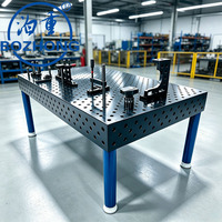 Table de soudage en acier flexible 3D D28 avec roulettes verrouillables, plateforme mobile pour la fabrication en atelier