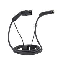 Nouveau câble de charge pour véhicule électrique de 5 m (personnalisable) 3,5 kW/16 A et 7 kW/32 A monophasé en matériau TPU 110 V-250 V Type 2 Tesla NACS Blanc/Noir
