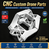 Pièces de cadre de drone en aluminium 6061 usinées CNC 5 axes de haute précision sur mesure, composant de plaque centrale pour UAV utilisé sur les drones