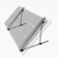 Support de montage solaire en acier inoxydable anodisé, kit de montage de panneaux avec système de fixation au sol, résistance au vent jusqu'à 60 m/s, résistance à la neige 1,4 KN/M2