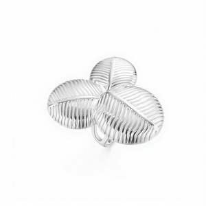 Bague de mode Amy Amy A3009 en acier inoxydable plaqué argent 925, forme végétale, pour femme, cadeau, usage quotidien, style moderne - Product Image 3