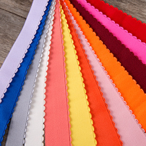 Dây Thun Picot 10Mm 12Mm Nhà Sản Xuất Đồ Dùng Sản Xuất Áo Ngực Không Có <span class=keywords><strong>Latex</strong></span> Cạnh Picot Co Giãn Hoàn Thiện Lưng Vải Nhung Lông - Product Image 4