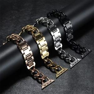 สายนาฬิกาอัจฉริยะสแตนเลสสตีลสดใสสำหรับ <span class=keywords><strong>Apple</strong></span> <span class=keywords><strong>Watch</strong></span>, สาย Acero inoxidable สำหรับ iWatch <span class=keywords><strong>Series</strong></span> 9 41มม. 45มม. - Product Image 5