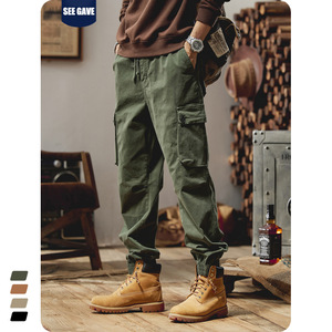 Salopette <span class=keywords><strong>tendance</strong></span> pour <span class=keywords><strong>homme</strong></span>, style japonais, automne <span class=keywords><strong>2023</strong></span>, taille mi-haute, coton, jambe ample, <span class=keywords><strong>pantalon</strong></span> décontracté - Product Image 4