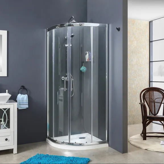 Easy Fit Good Quality Quadrant Sliding Door Glass Bathroom Shower Enclosure Room