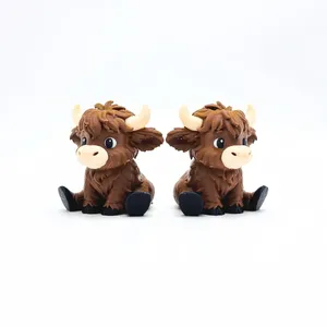 Figura Decorativa <span class=keywords><strong>de</strong></span> <span class=keywords><strong>Vaca</strong></span> Highland Sentada, Impresa en 3D, <span class=keywords><strong>de</strong></span> 2.32 Pulgadas, Ecológica, Pequeña, para Interiores y Exteriores, Segura para Niños - Product Image 2