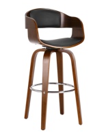 Mobilier commercial tabouret de bar chaises de bar couverture en cuir avec repose-pieds rond chaise de bar haute fabricant en bois de chêne Chine