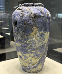 Vase en marbre bleu naturel <span class=keywords><strong>de</strong></span> Bolivie, sculpture en pierre sculptée à la main, vase décoratif en pierre pour hall <span class=keywords><strong>de</strong></span> villa, projet immobilier - Product Image 6