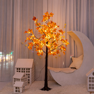 Meilleures ventes : <span class=keywords><strong>Arbre</strong></span> d'érable artificiel en plastique durable avec éclairage LED USB, idéal pour la décoration de Thanksgiving, les cadeaux de mariage et les événements intérieurs. - Product Image 3