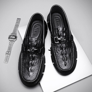 Chaussures de sport décontractées pour hommes, mocassins légers et tendance en cuir de vachette pleine fleur avec semelle en caoutchouc, pointures 38-44, toutes saisons - Product Image 6
