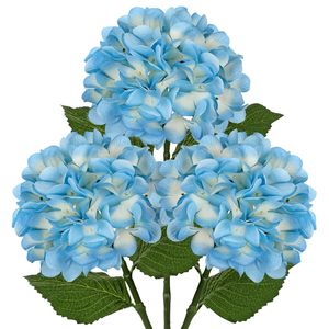 Nouvelle fleur artificielle d'hortensia à 420 pétales, 5 têtes, en soie, vert foncé, pour décoration de mariage - Product Image 5