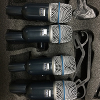 Ensemble de microphones de batterie 7 pièces filaires en métal et plastique avec suppression du bruit, pour Kick, Bass Drum, Tom, Snare et Cymbales, portable