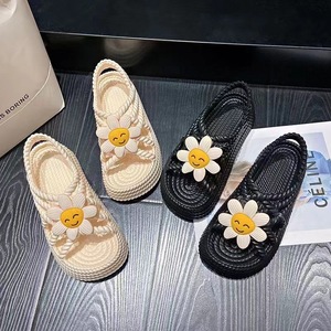 Sandalias Romanas Florales de Verano de Alta Calidad para Mujer, Nuevo Diseño, Estilo Hada, Plataforma Gruesa, Versátiles, Zapatos de Playa - Product Image 1