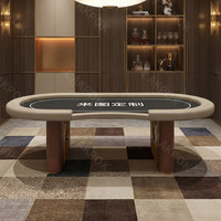 Table de poker Texas Hold'em professionnelle pour club de divertissement, personnalisable avec logos et nappes, pour dix joueurs, en céramique