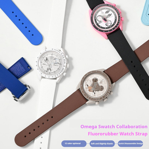 Bracelet de montre FKM en promotion pour <span class=keywords><strong>Omega</strong></span> <span class=keywords><strong>Swatch</strong></span> <span class=keywords><strong>Moonswatch</strong></span>, bracelet de remplacement 20 mm, texture lunaire, fluoroélastomère - Product Image 3