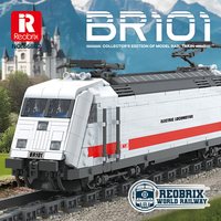 Reobrix 66802 Nouveau modèle de locomotive MOC BR101 en briques, jouets de montage DIY pour garçons, cadeaux d'anniversaire pour enfants, ensembles de blocs de construction