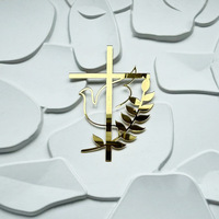 Ins Style paix Pigeon croix gâteau décoration Communion bébé douche gâteau Topper fête décoration acrylique gâteau Topper