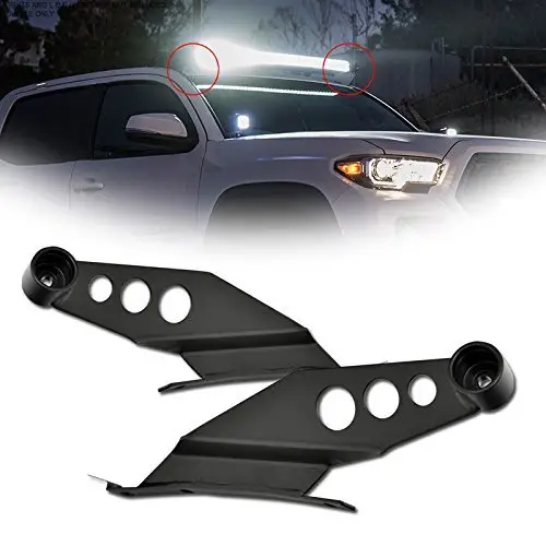 Ensemble de supports de montage personnalisés, colonne de toit, pour barre lumineuse LED droite de 50 ", utilitaire tout-terrain, pour Toyota Tacoma 2005 — 2015