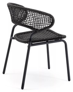 Modern Hollow Grid Woven Rattan Chair Round Single Pedestal High <b>Table</b> Patio <b>Bar</b> Furniture - Product Image 3