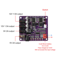 Carte de charge de batterie 40W, carte UPS pour mini routeur 4 ports, module d'alimentation 11.1V, port USB/DC