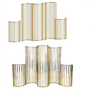 SMOOTH Luxury Geometric <b>Rectangular</b> Wedding Decoration Shiny <b>Gold</b> Stainless Steel <b>Mirror</b> Design Backdrop Frame Wedding Arch - Product Image 1